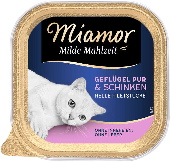 Miamor Katzen-Nassfutter Milde Mahlzeit Geflügel Pur+Schinken